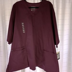 5 X RASPBERRY COLOR SCRUB TOP,Nwt